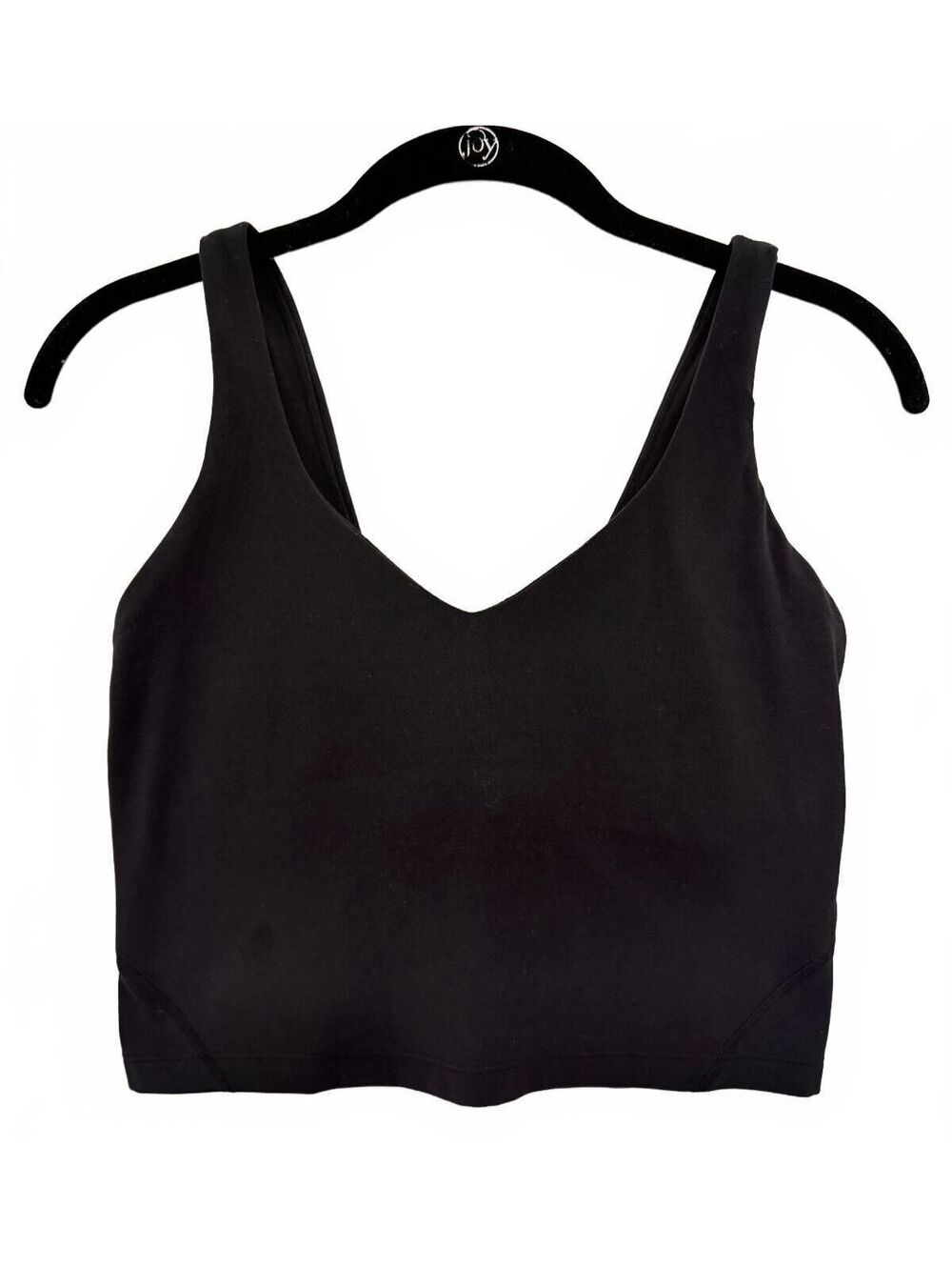 Lululemon Align Tank Top Black Cropped Built In Shelf Bra Yoga Workout Size 6
